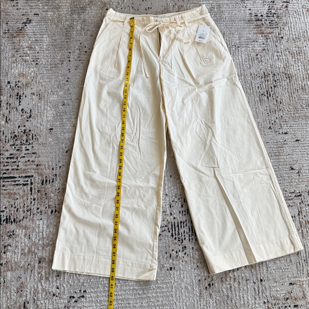 Cream Wide-Leg Chino pants - Picture 6 of 9